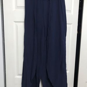 Blue split leg pants